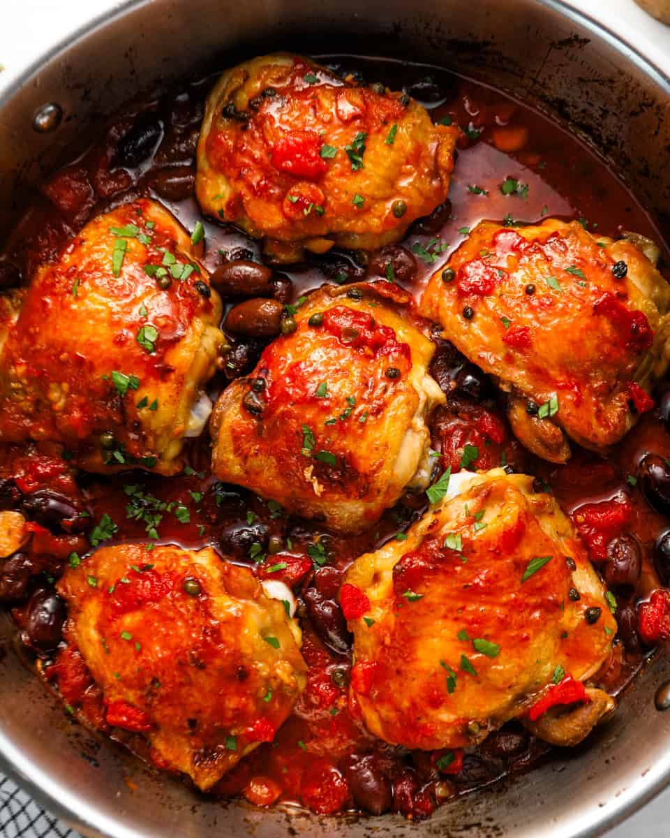 Chicken in Puttanesca Sauce