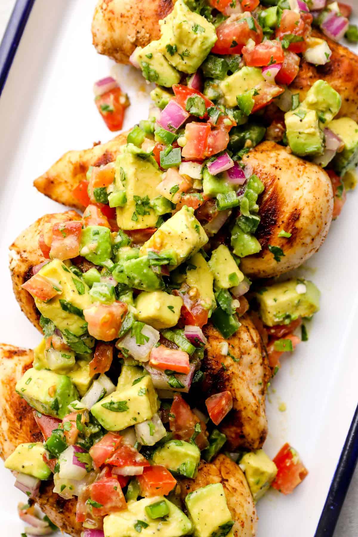 Grilled Chicken with Avocado Salsa